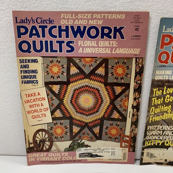 2 Lady's Circle Patchwork Quilts Magazines Dec 1992 & April 1993 Quilt Patterns - Picture 2 of 11